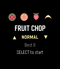 Fruit Chop title screen