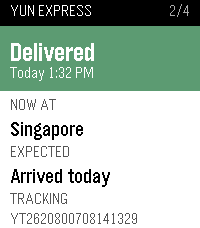 Parcel Tracking parcel details